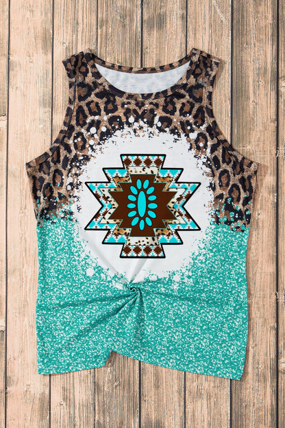 Unleash Your Wild Side with the Leopard Round Neck Tank