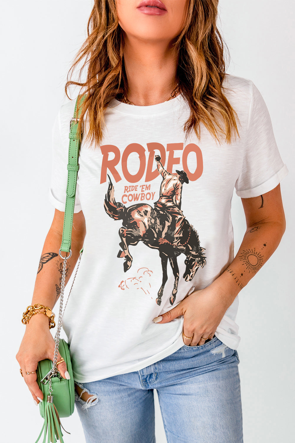 Western Style Round Neck