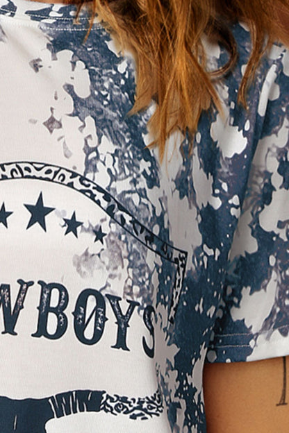 Stand Out in the COWBOYS Graphic Tie-Dye Tee