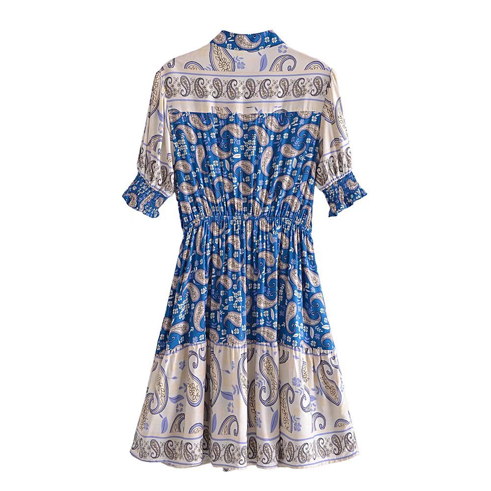 Bohemian Chic: Embrace Summer in Our Ruffled Short Sleeve Dress - Summer Dress