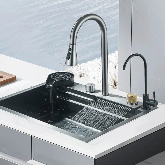 Waterfall Kitchen Sink Basin