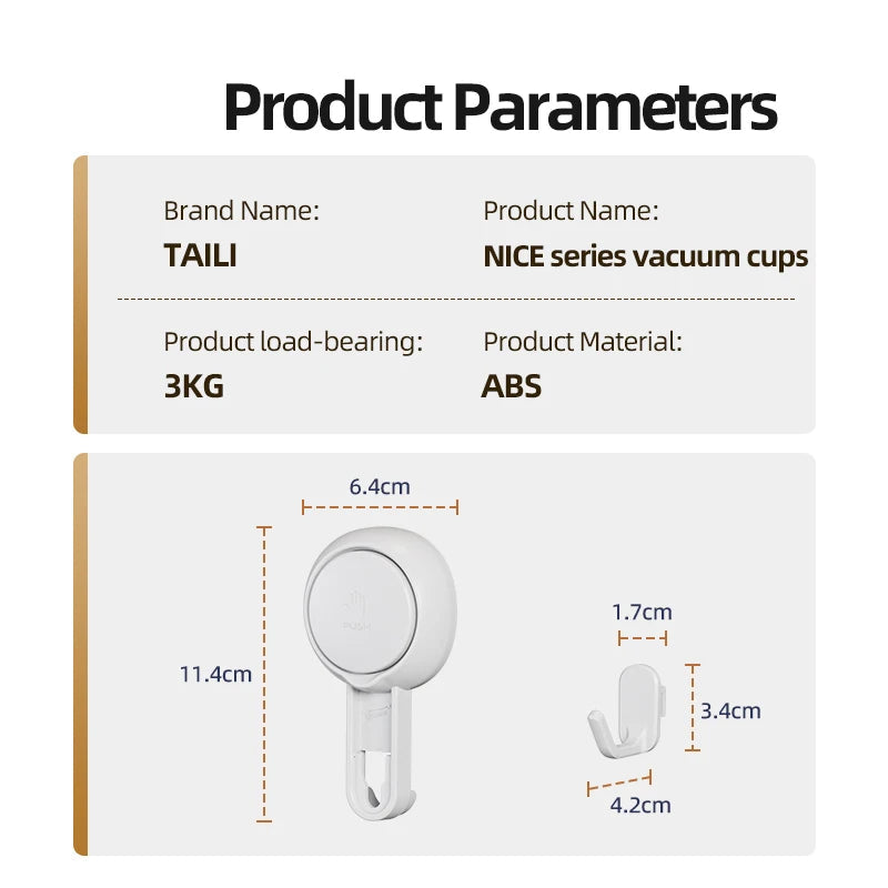 Bathroom Kitchen Suction Hooks