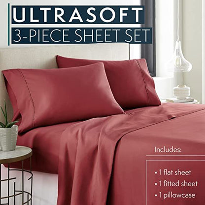 Full Size Sheets Set - Bedding Sheets & Pillowcases w/ 16 inch Deep Pockets - Fade Resistant & Machine Washable - 4 Piece 1800 Series Full Bed Sheet Sets