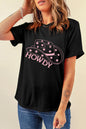Say HOWDY in Style with the Round Neck Short Sleeve T-Shirt