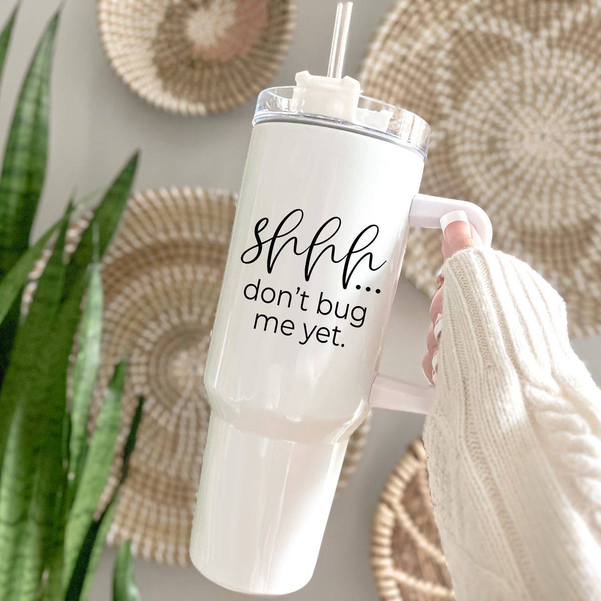 Don't Bug Me 40oz - Stay Cool or Cozy Anywhere with Our Insulated Mug!