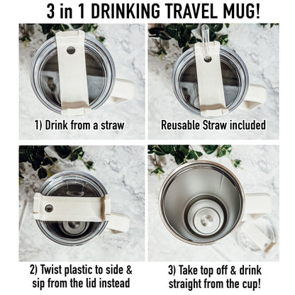 Stay Cool or Cozy Anytime, Anywhere: Introducing the Messy Bun Insulated Mug - Messy Bun Mom life 40oz